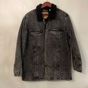Men’s Levi Premium Sherpa Jacket Black